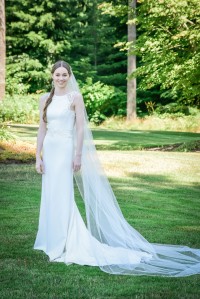 Casey in her wedding dress.